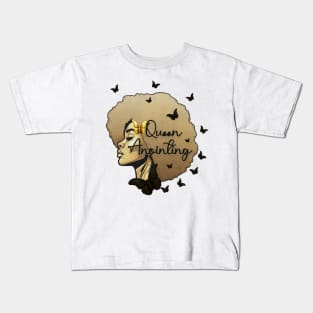 Black Butterfly Gold Goddess Anointing Kids T-Shirt